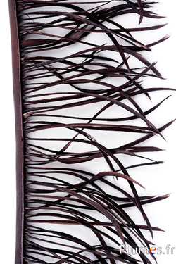 Oie guirlande avec cuir - long. 13-19 cm - café